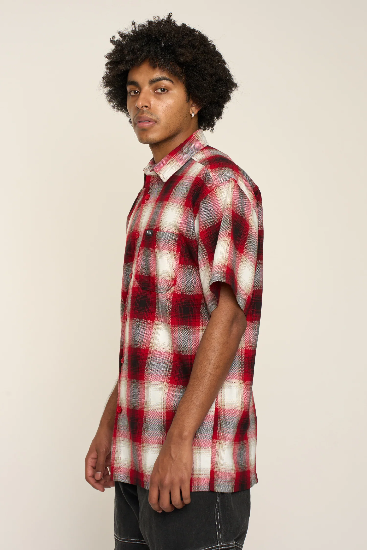 Plaid Short Sleeve Button Up Shirt - Image 13