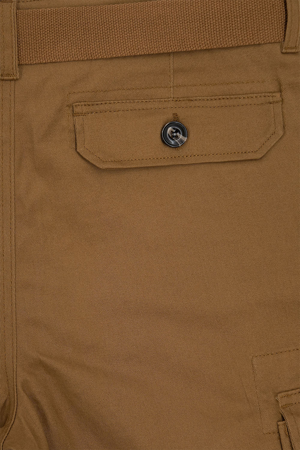 Men's Essential Solid Belted Cargo Shorts - Image 62