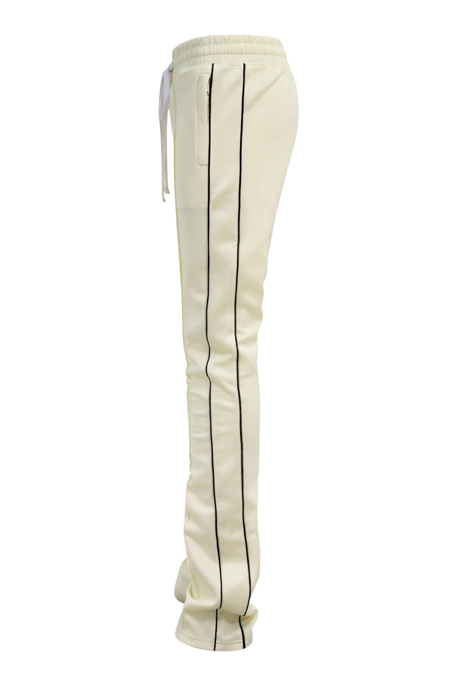 Men's Essential Solid Stacked Fit Flared Track Pants - Image 28