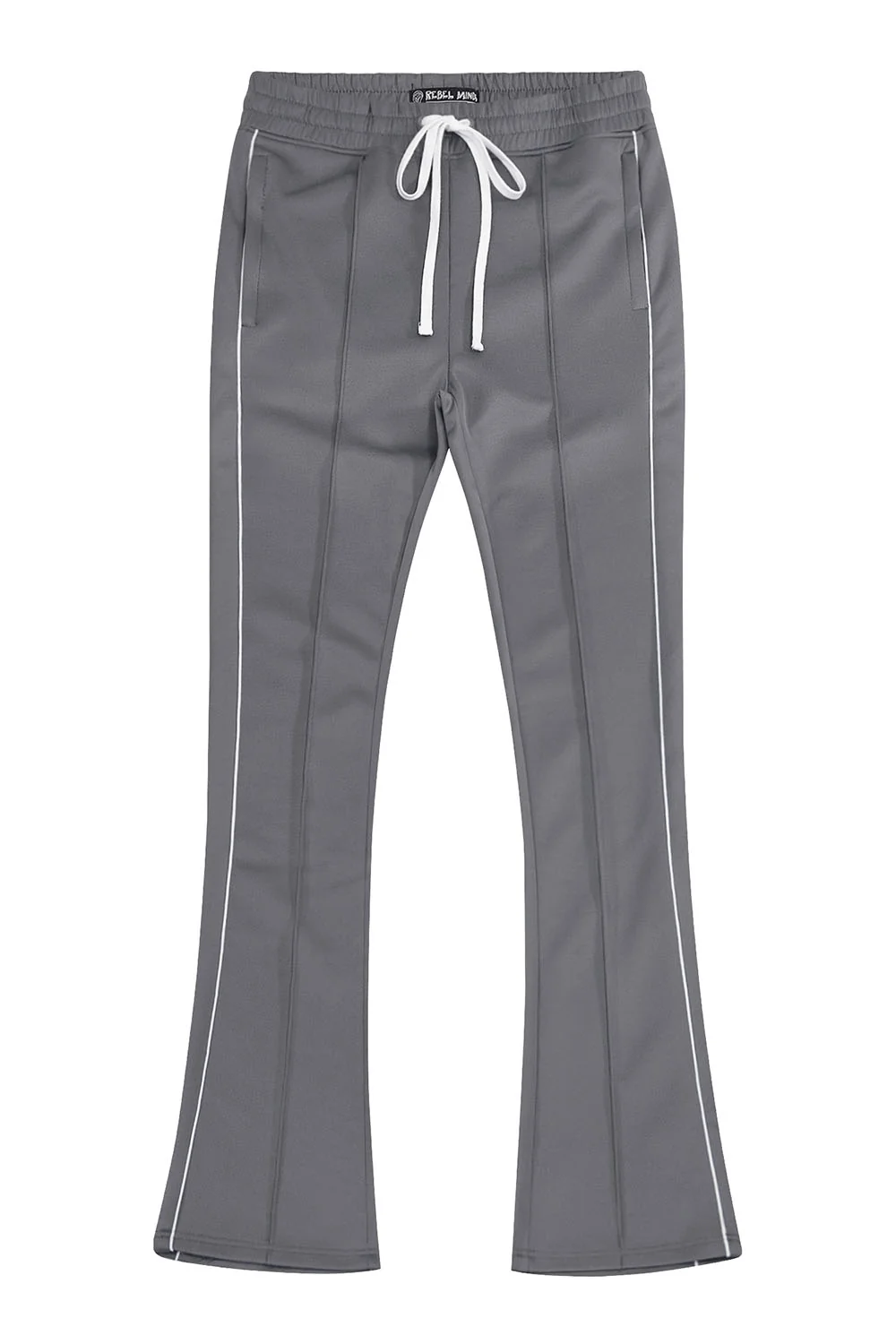 Men's Essential Solid Stacked Fit Flared Track Pants - Image 9