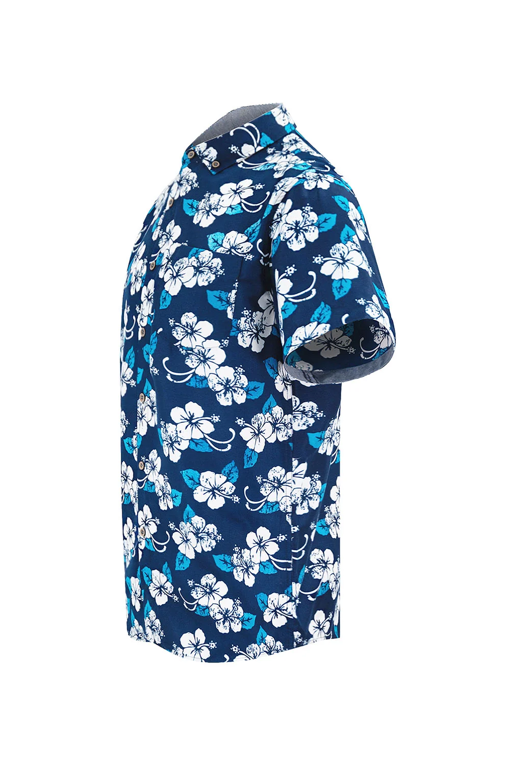 Men's Floral Print Button Down Short Sleeve Shirts - Image 2