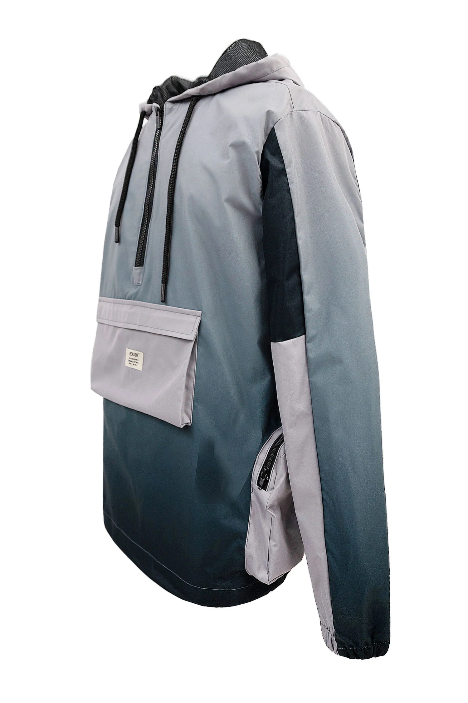 Men's Gradient Nylon Half Zip Utility Hoodie - Image 2