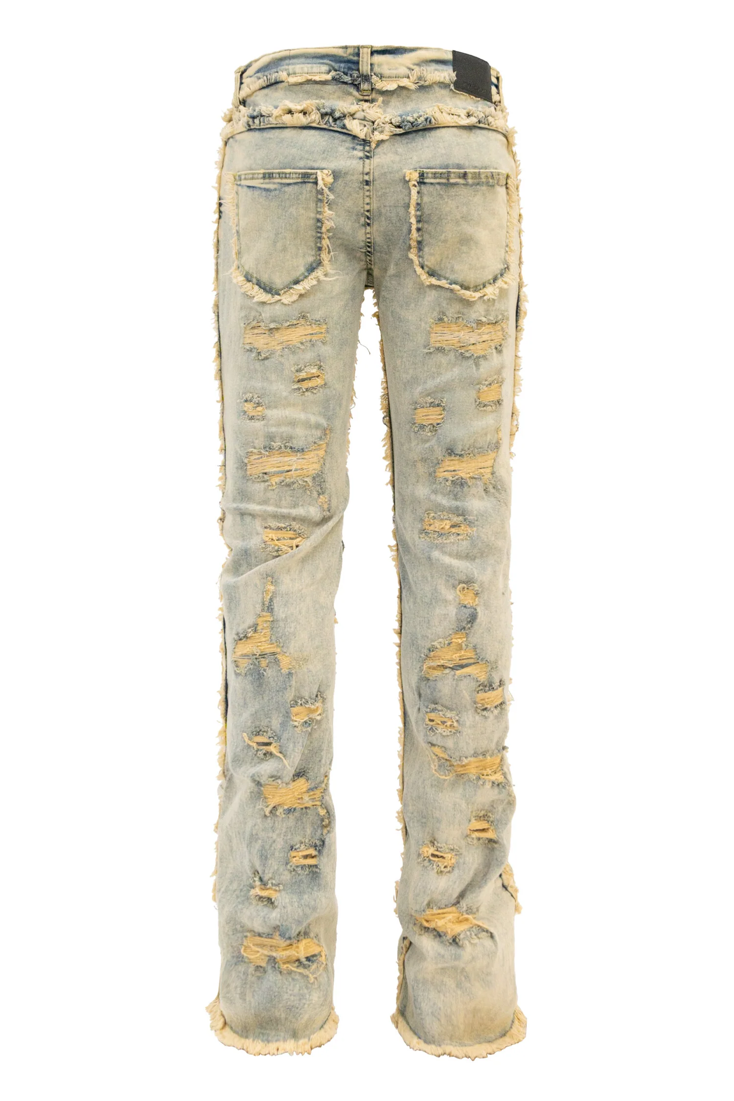 Men's No End Distressed Stacked Denim Jeans - Image 8