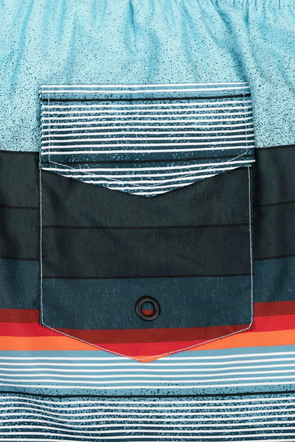 Men's Nylon Striped Summer Swim Shorts (Blue) - Image 6