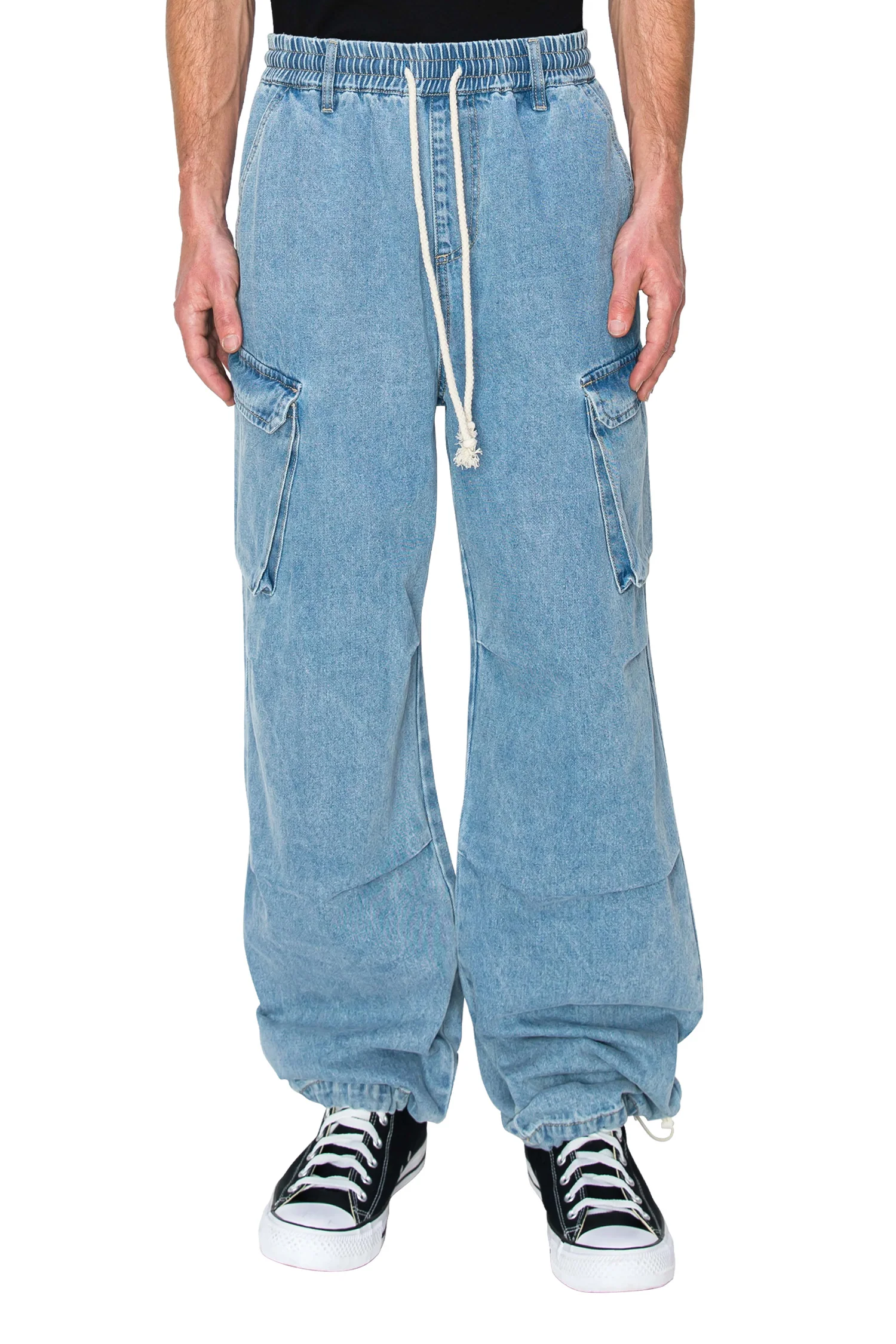 Men's Parachute Baggy Cargo Jogger Pants - Image 5