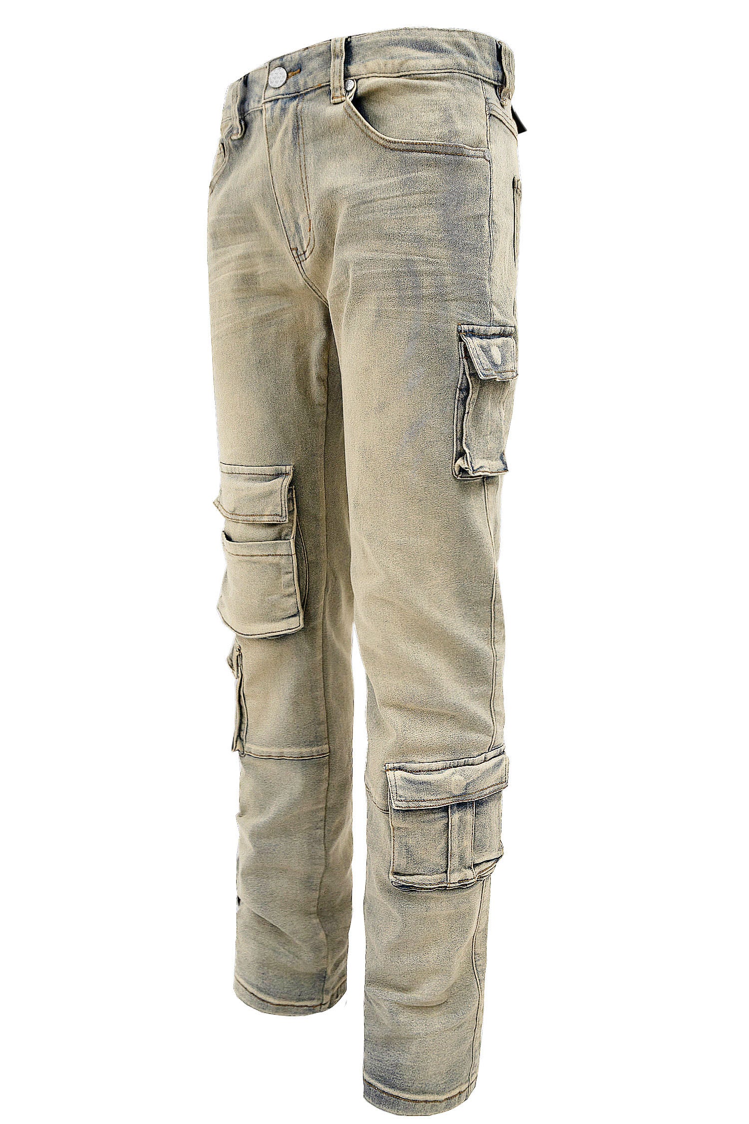 Men's Premium Cargo Embroidered Denim Jeans - Image 2