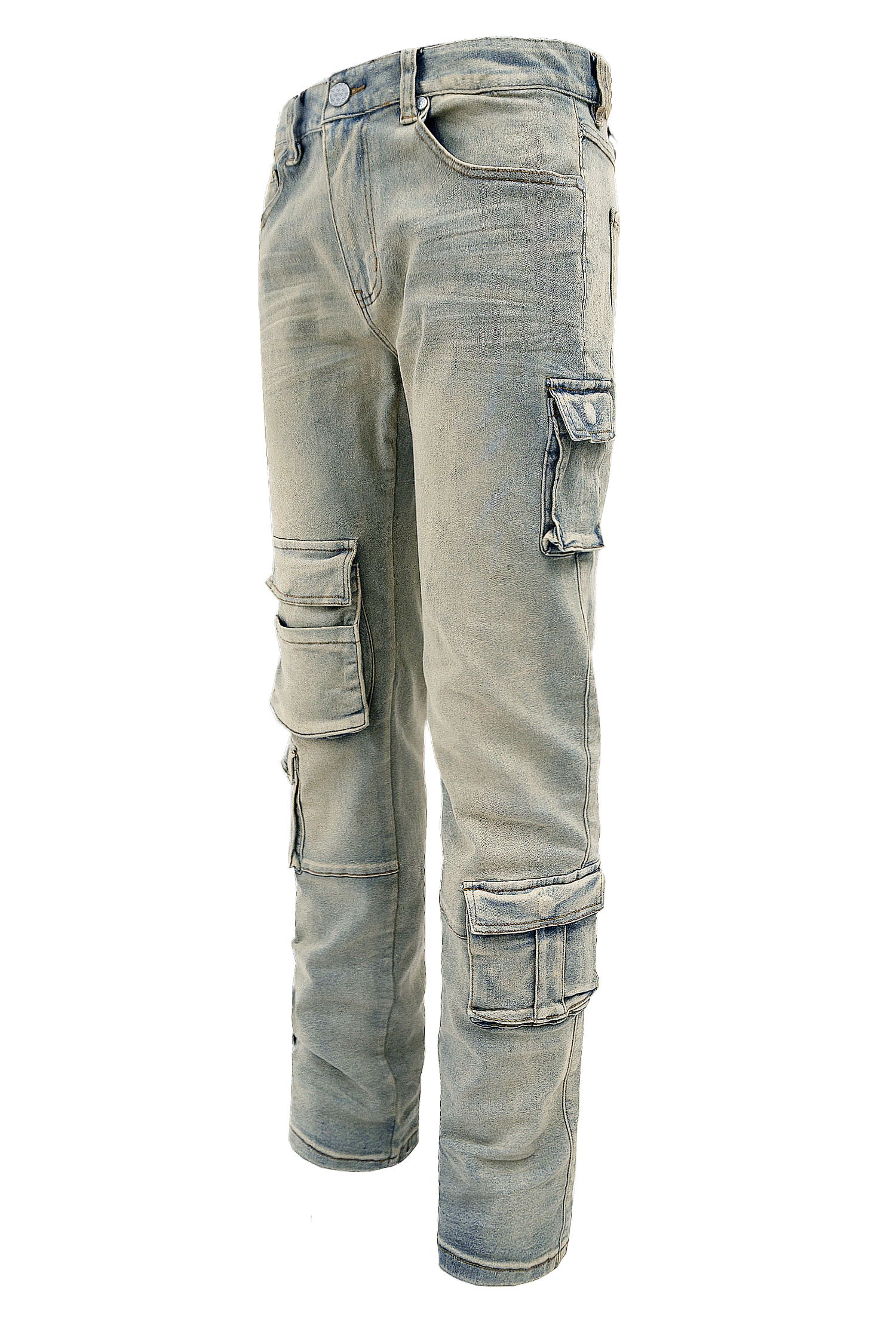 Men's Premium Cargo Embroidered Denim Jeans - Image 6