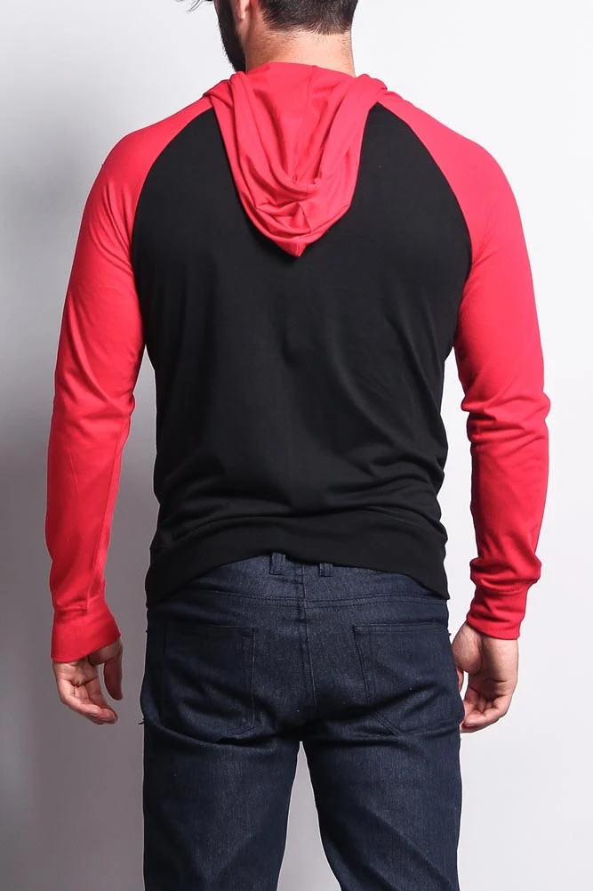 Men's Raglan Light Weight Zip Down Hoodie - Image 18