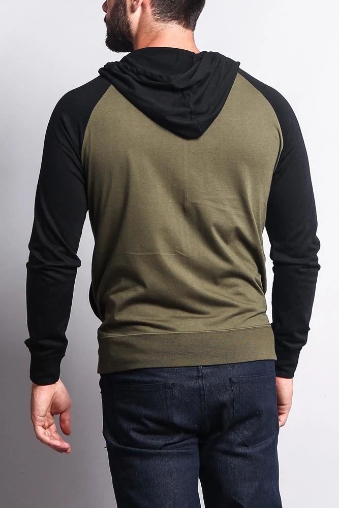 Men's Raglan Light Weight Zip Down Hoodie - Image 39