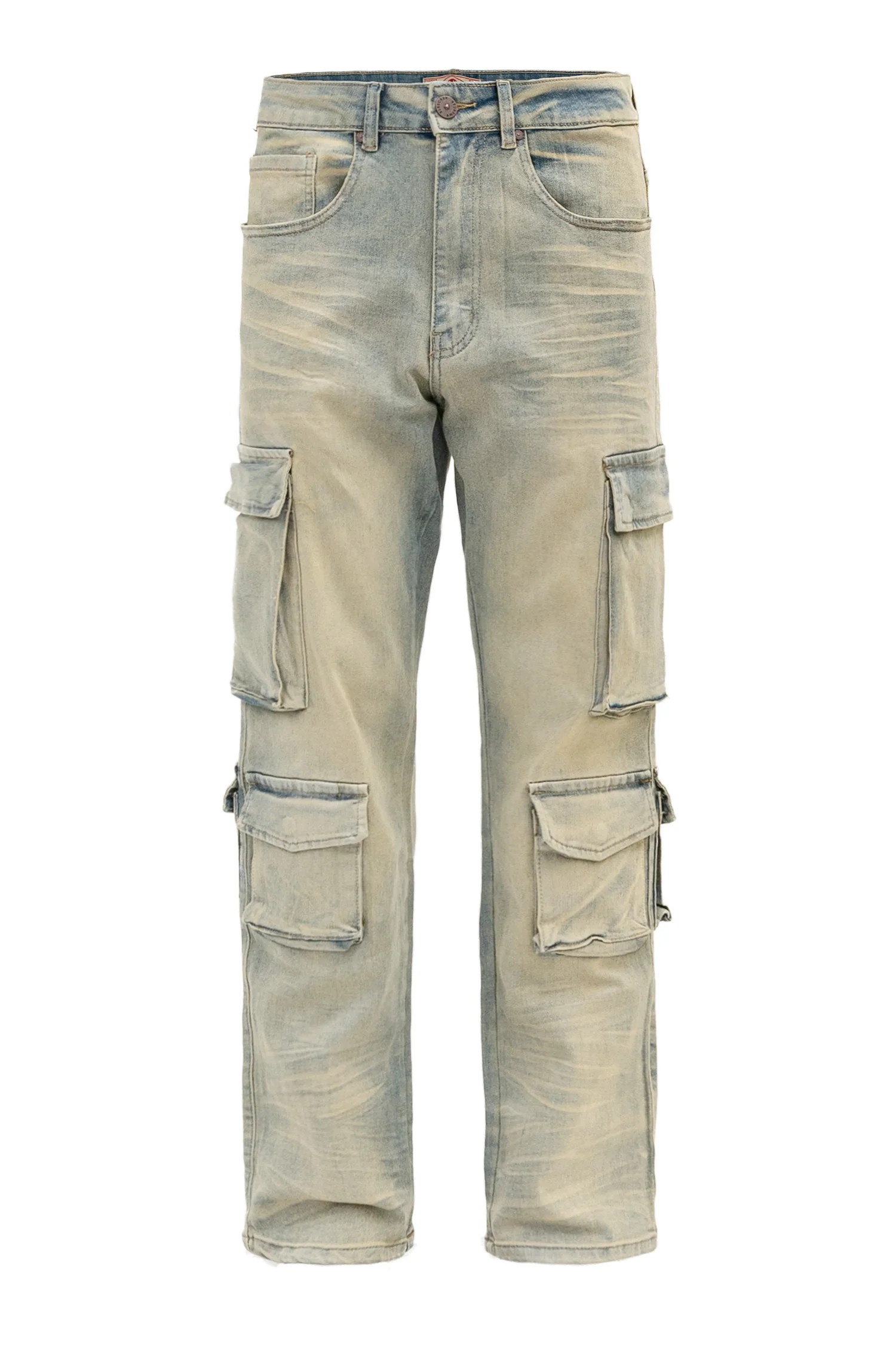 Men's Relaxed Fit Washed Utility Cargo Pants - Image 5