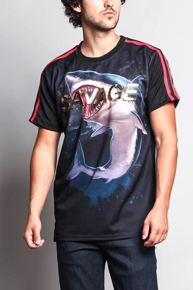 Men's Savage Shark T-Shirt - Image 7