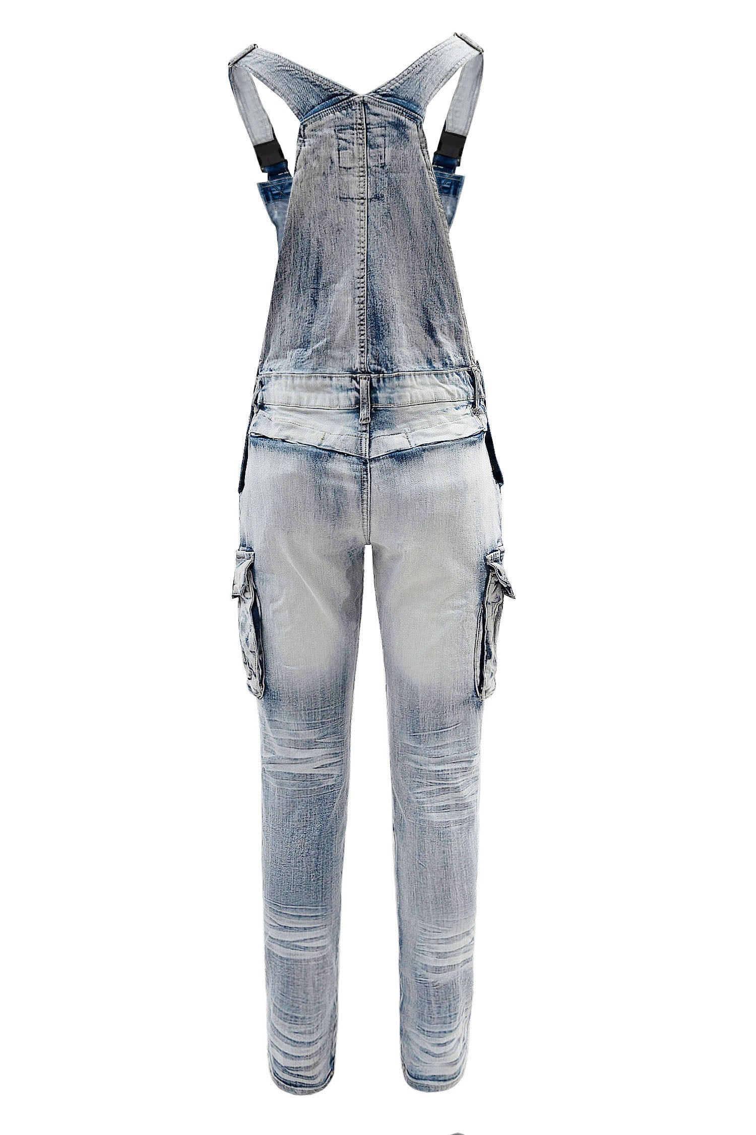 Men's Side Button Opening Cargo Pockets Overalls - Image 21