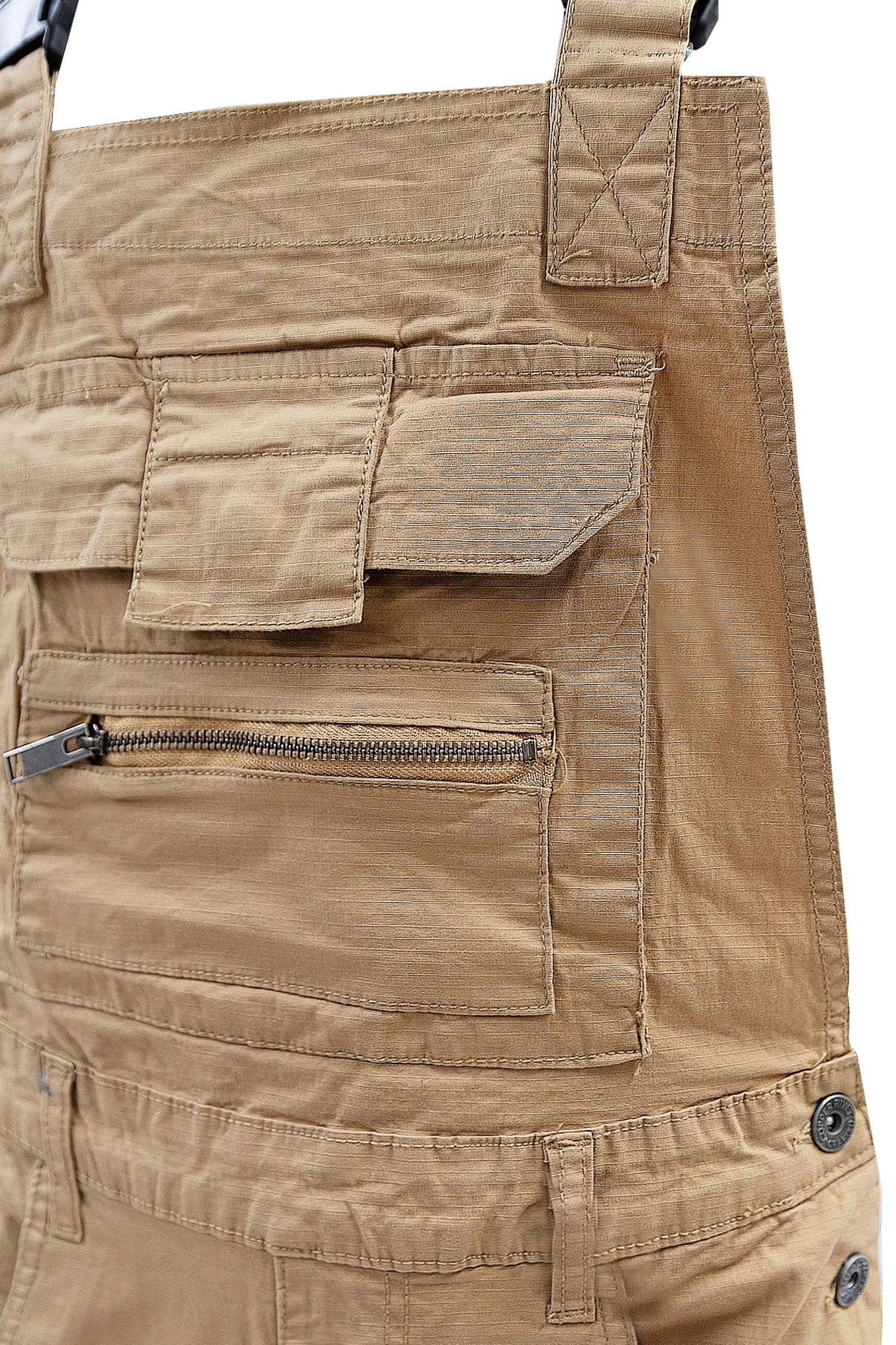 Men's Side Button Opening Cargo Pockets Overalls - Image 7