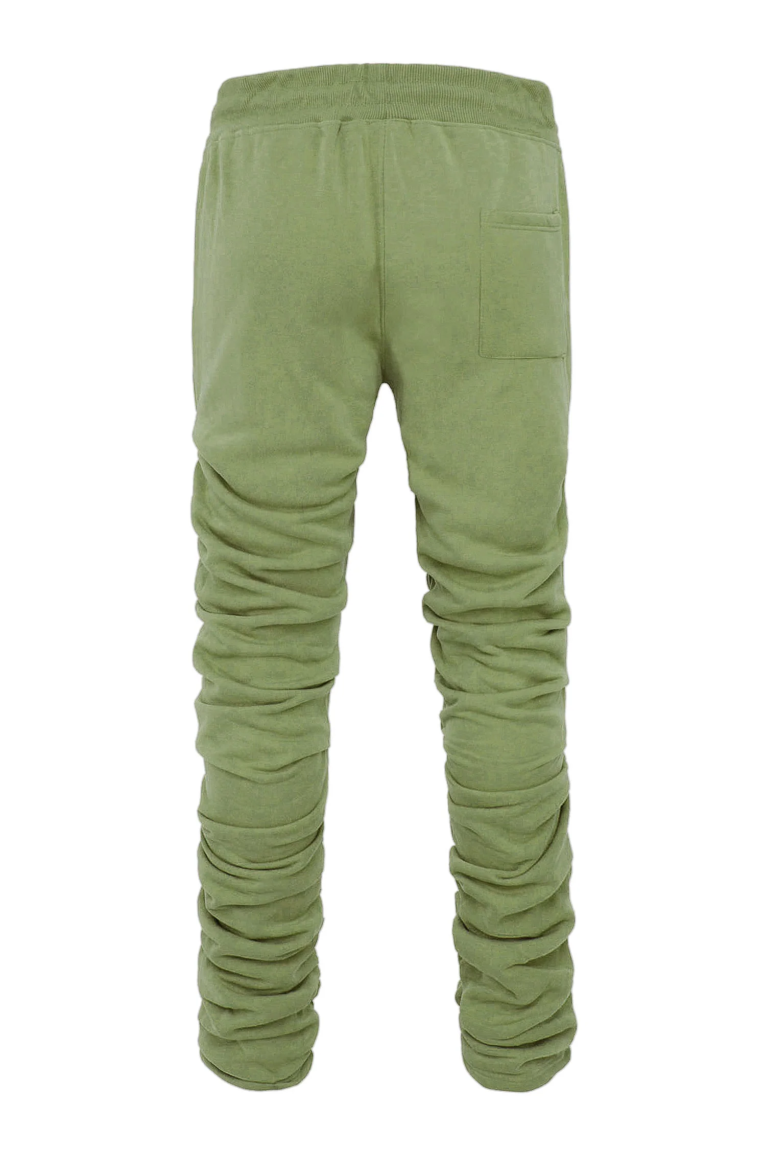 Men's Slim Flare Ruched Fleece Sweat Pants - Image 15