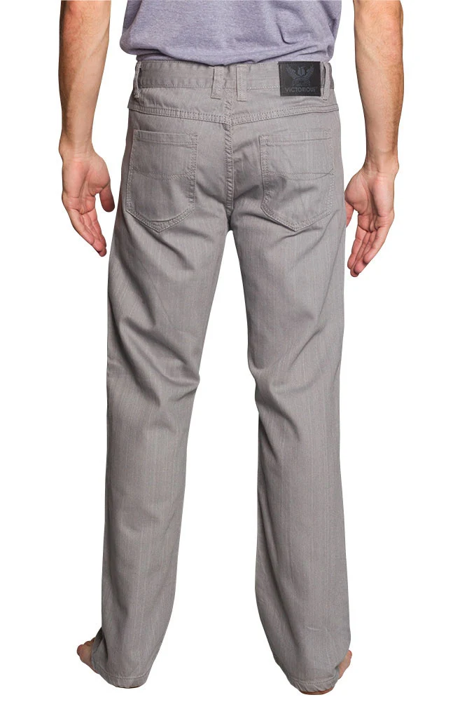 Men's Straight Fit Colored Denim Jeans (Grey) - Image 3