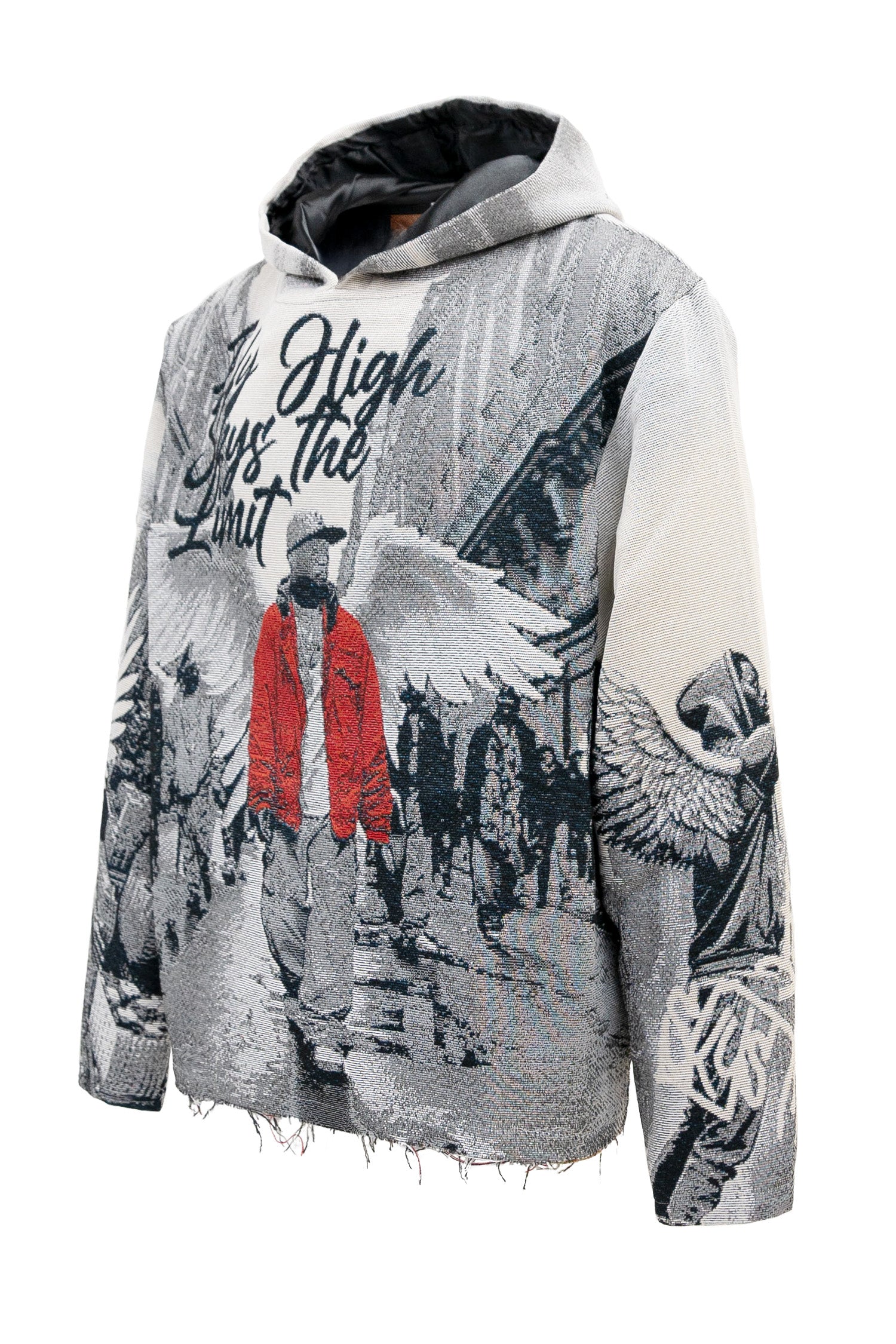 Men's Street Angel Tapestry Jacquard Long Sleeve Hoodie - Image 2