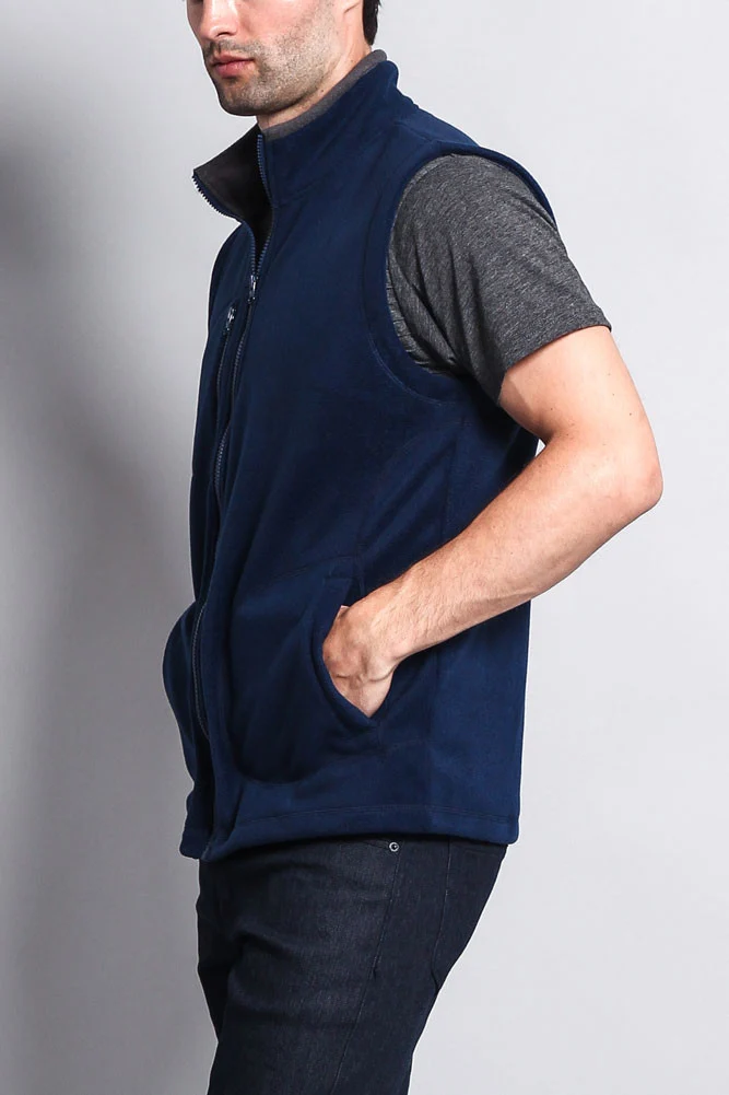 Men's Three Pocket Fleece Vest - Image 12