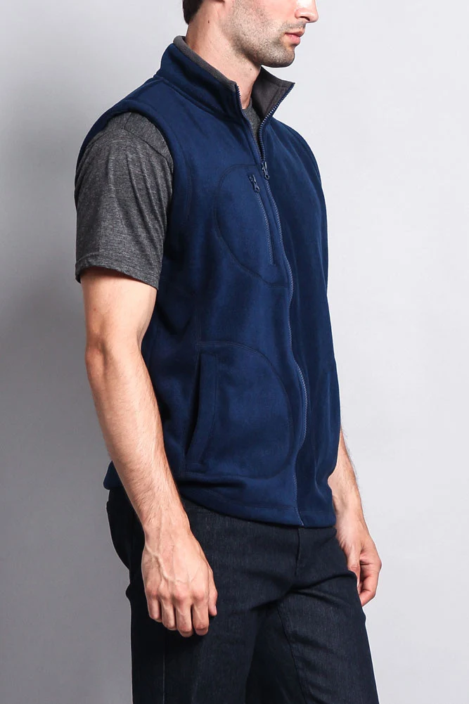 Men's Three Pocket Fleece Vest - Image 14