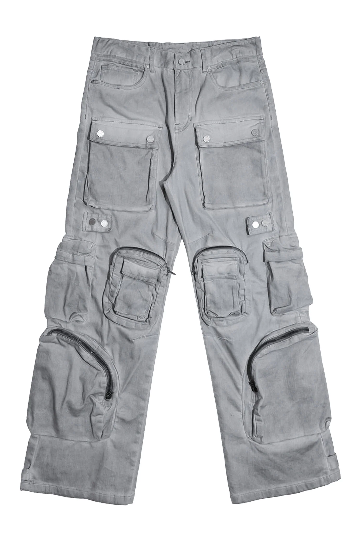 Men's Y2k Wide Fit Utility Cargo Baggy Denim Pants - Image 5