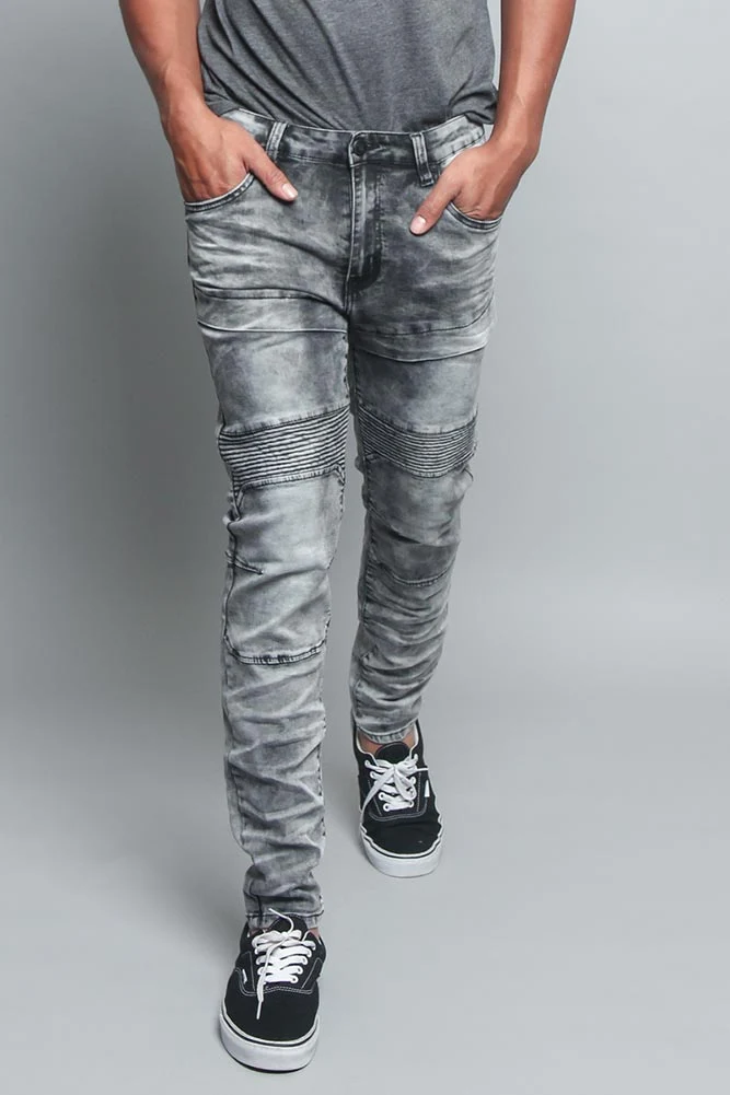 Moto Biker Denim Jeans - Image 15