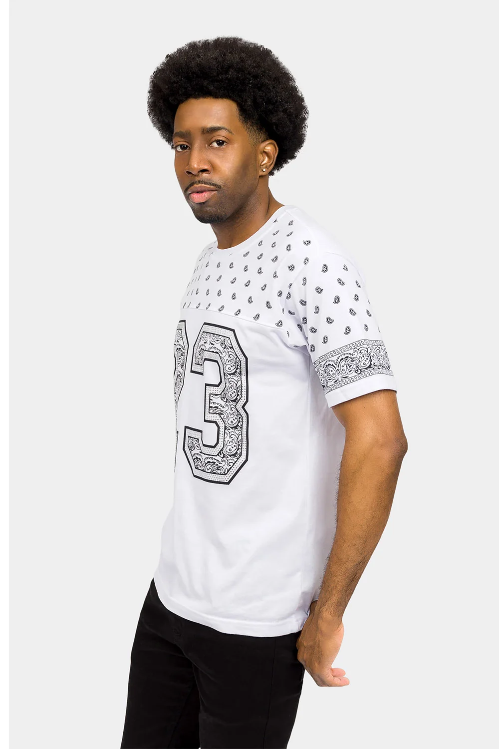 Number 23 Bandana Paisley Print T-Shirt - Image 17