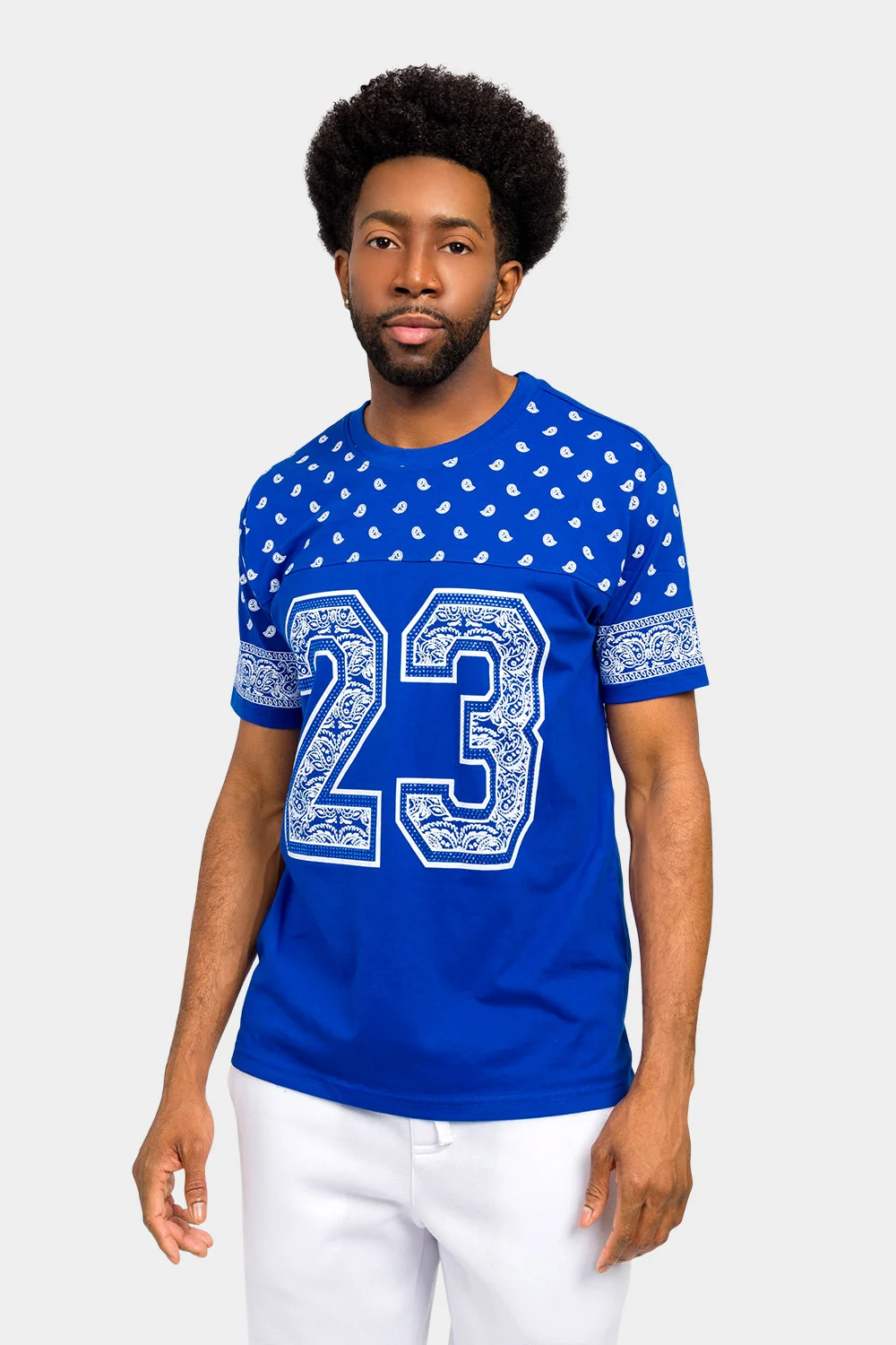 Number 23 Bandana Paisley Print T-Shirt - Image 6