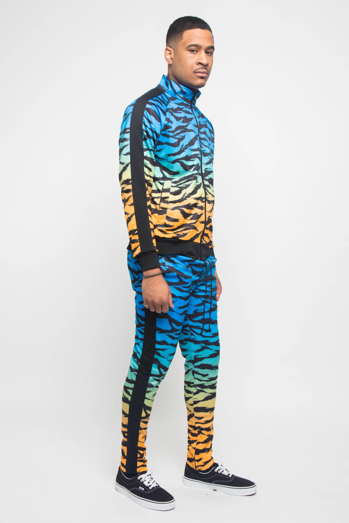 Ombre Gradient Tiger Stripe Tracksuit - Image 10
