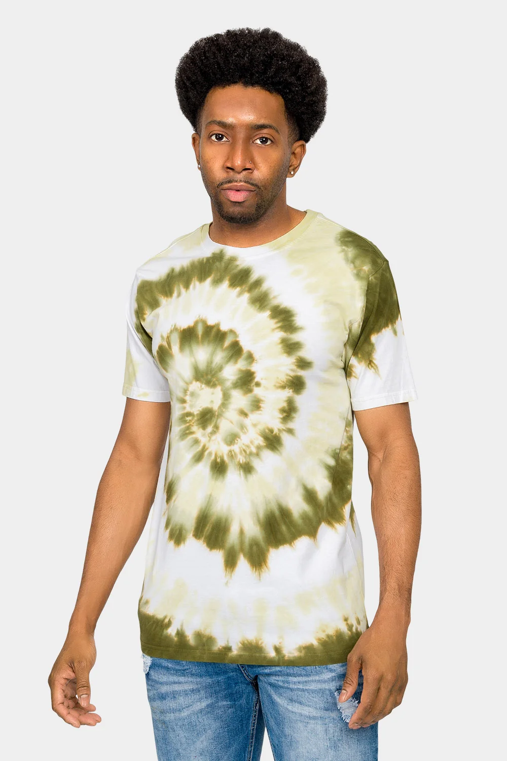 Pastel Spiral Tie Dye Cotton Shirt - Image 6