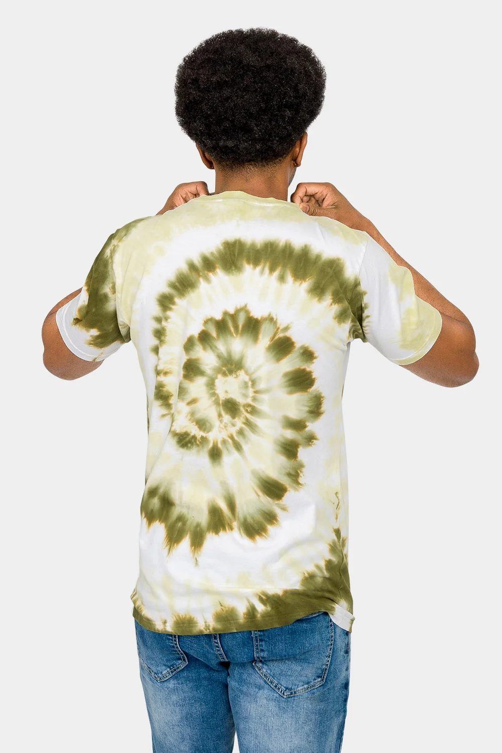 Pastel Spiral Tie Dye Cotton Shirt - Image 8