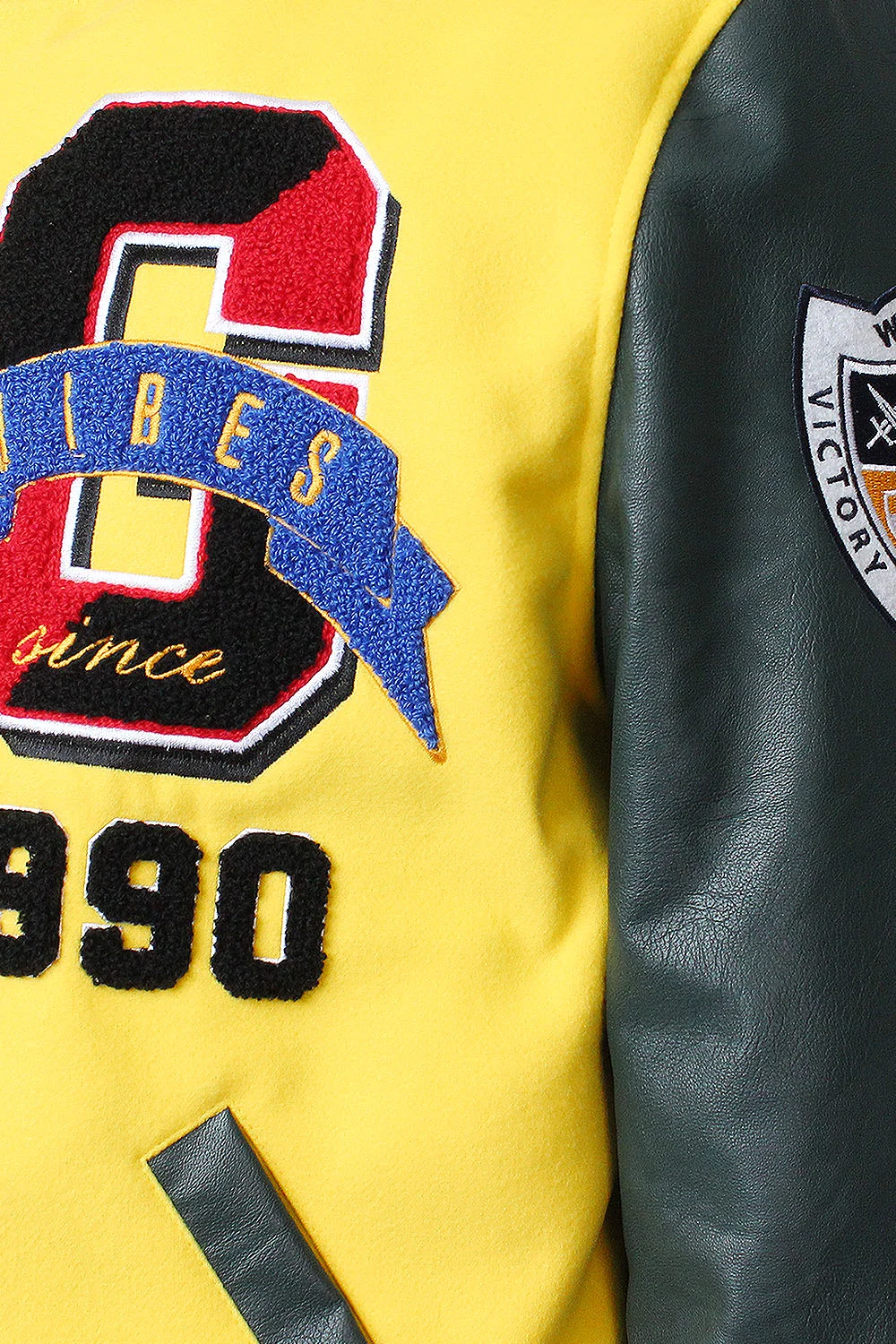 Patched Good Vibes Varsity Jacket - Image 10