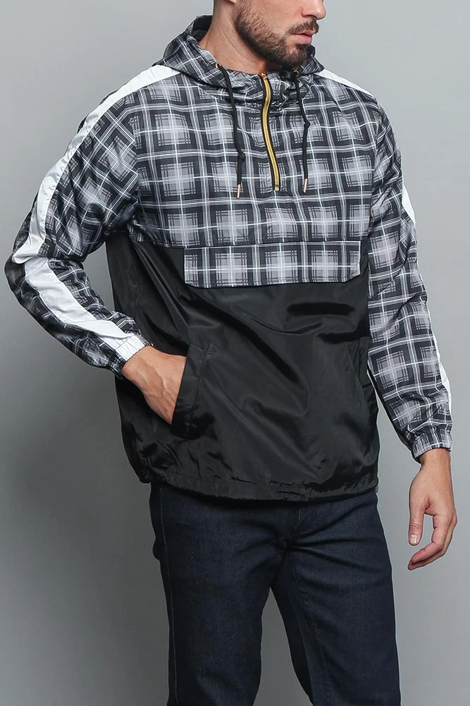 Plaid Anorak Windbreaker Jacket - Image 11