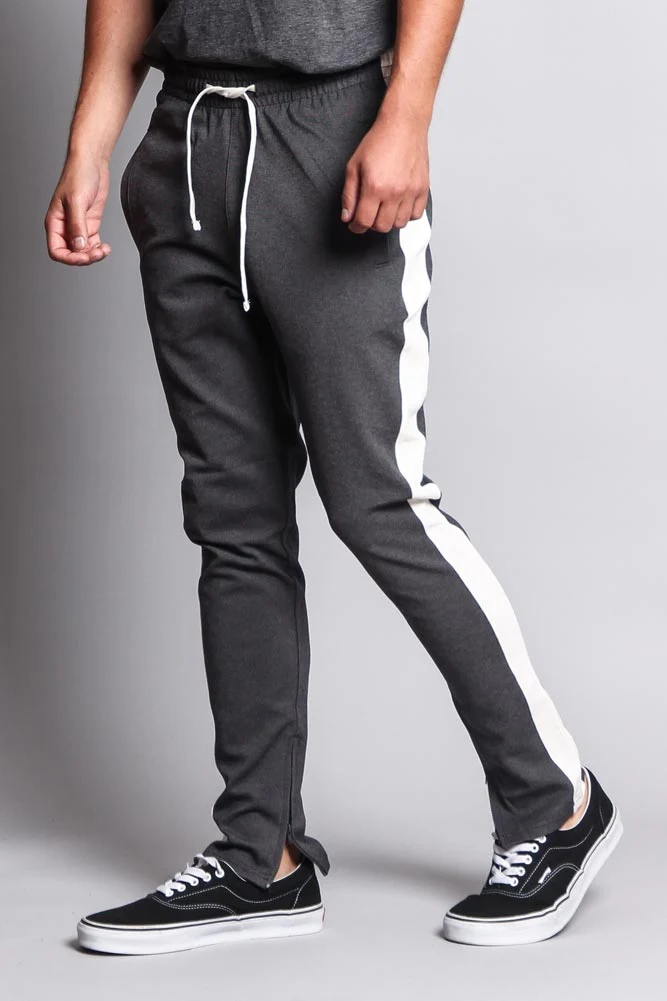Premium Stretch Slim Fit Striped Track Pants - Image 15