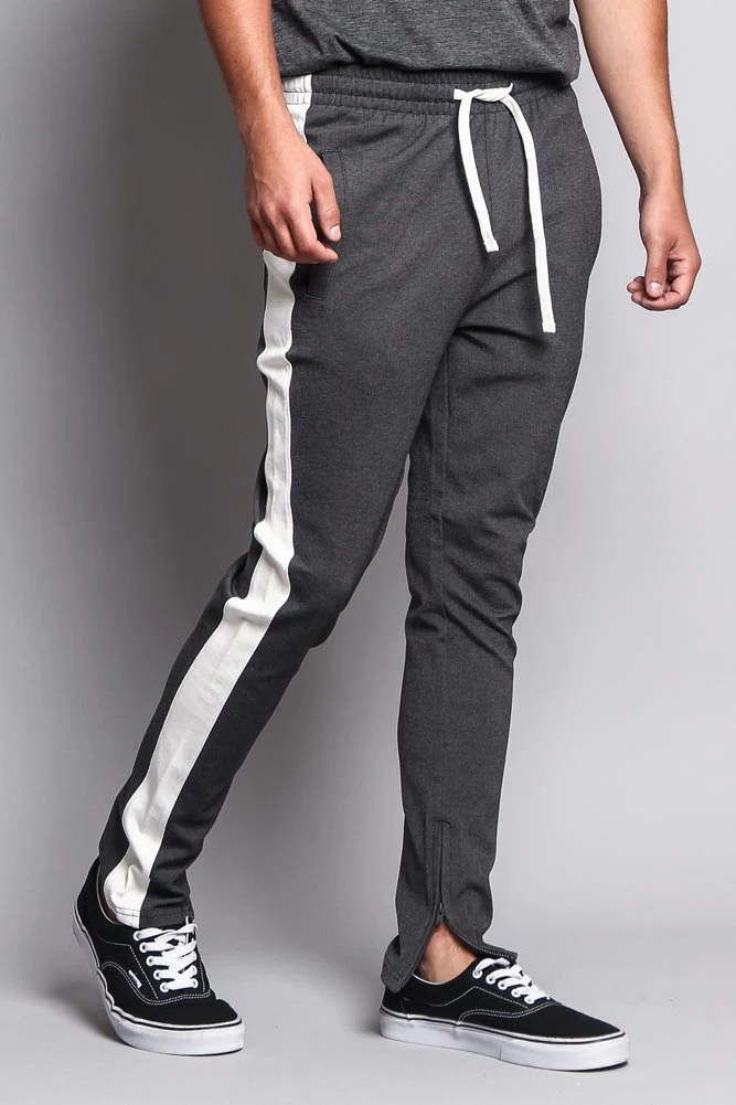 Premium Stretch Slim Fit Striped Track Pants - Image 17