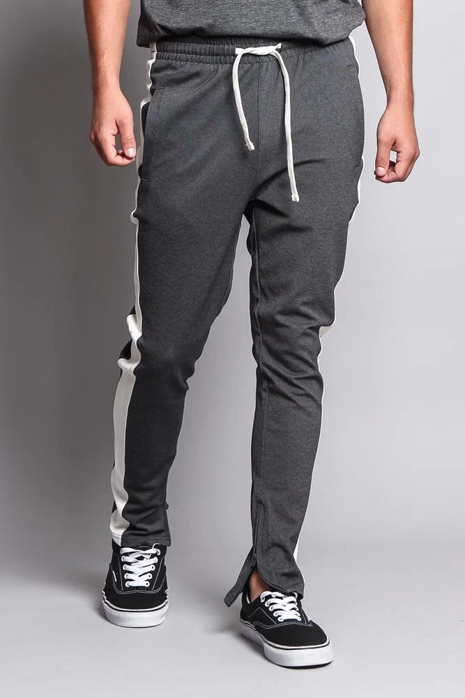 Premium Stretch Slim Fit Striped Track Pants - Image 18