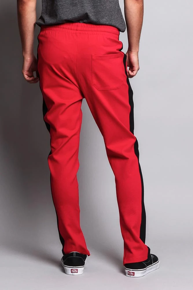 Premium Stretch Slim Fit Striped Track Pants - Image 46