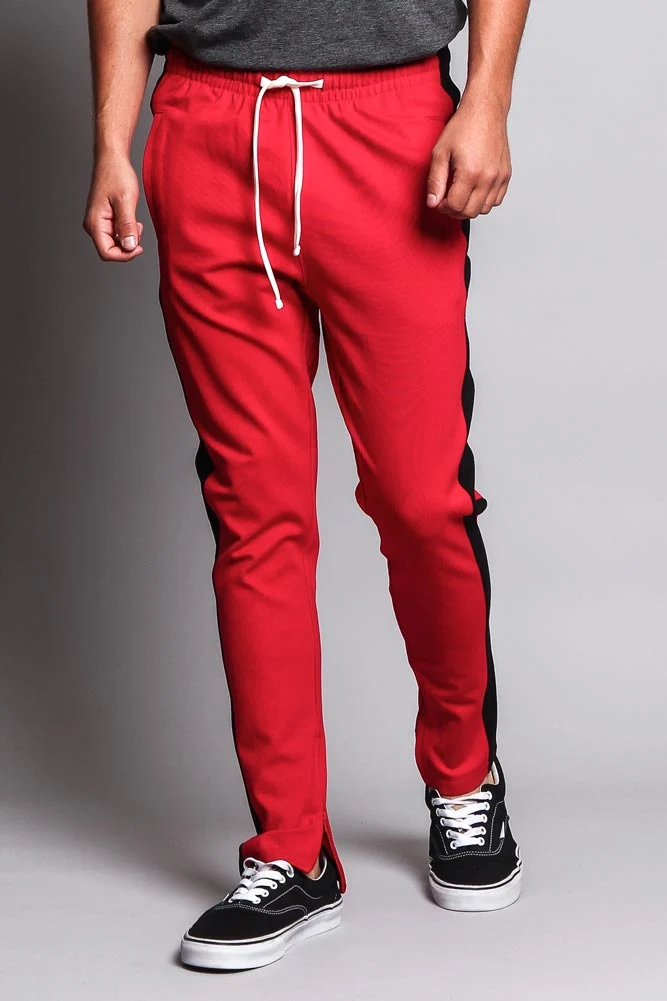 Premium Stretch Slim Fit Striped Track Pants - Image 48
