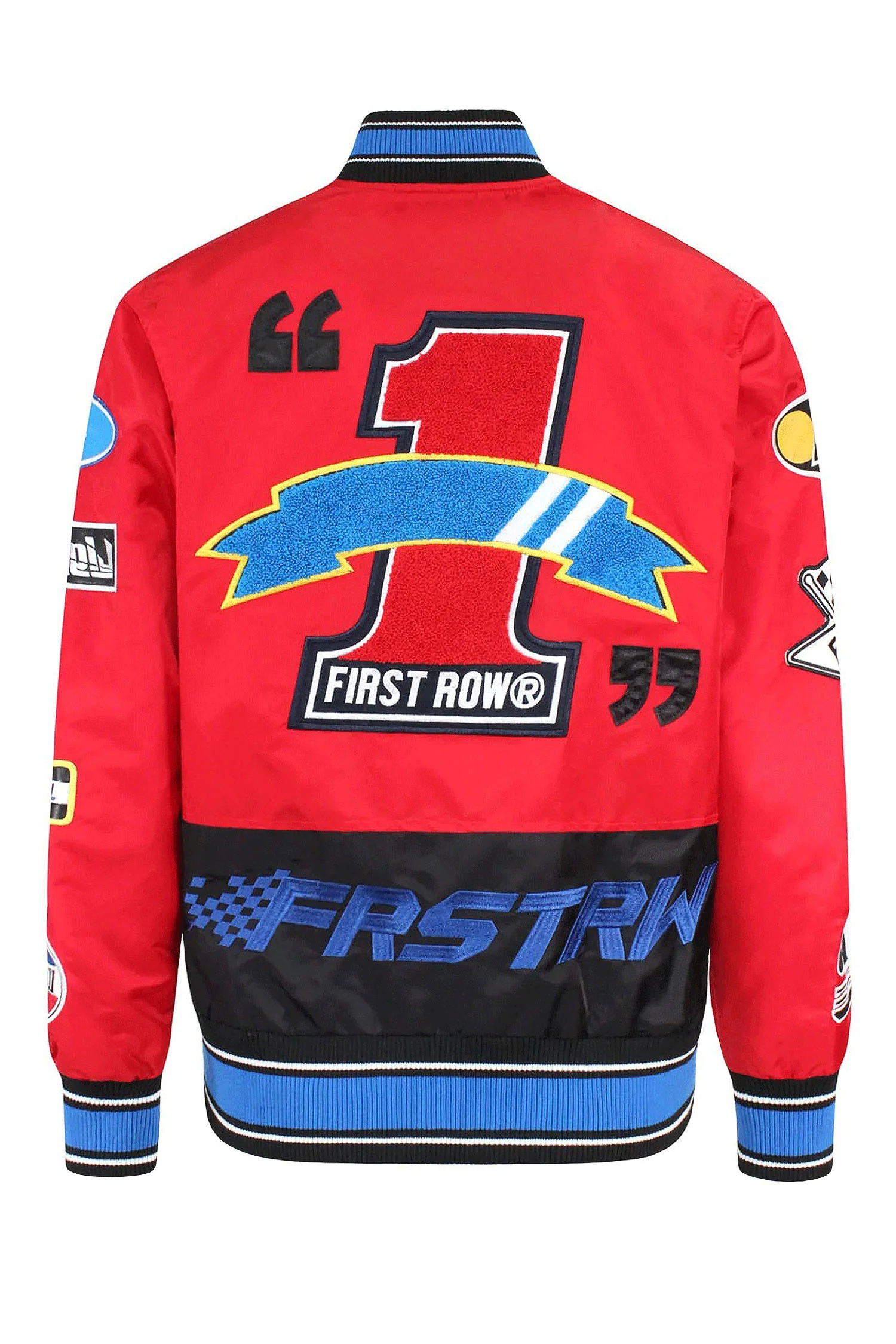 Men's Racing Embroidered Patched Varsity Jacket - Image 3