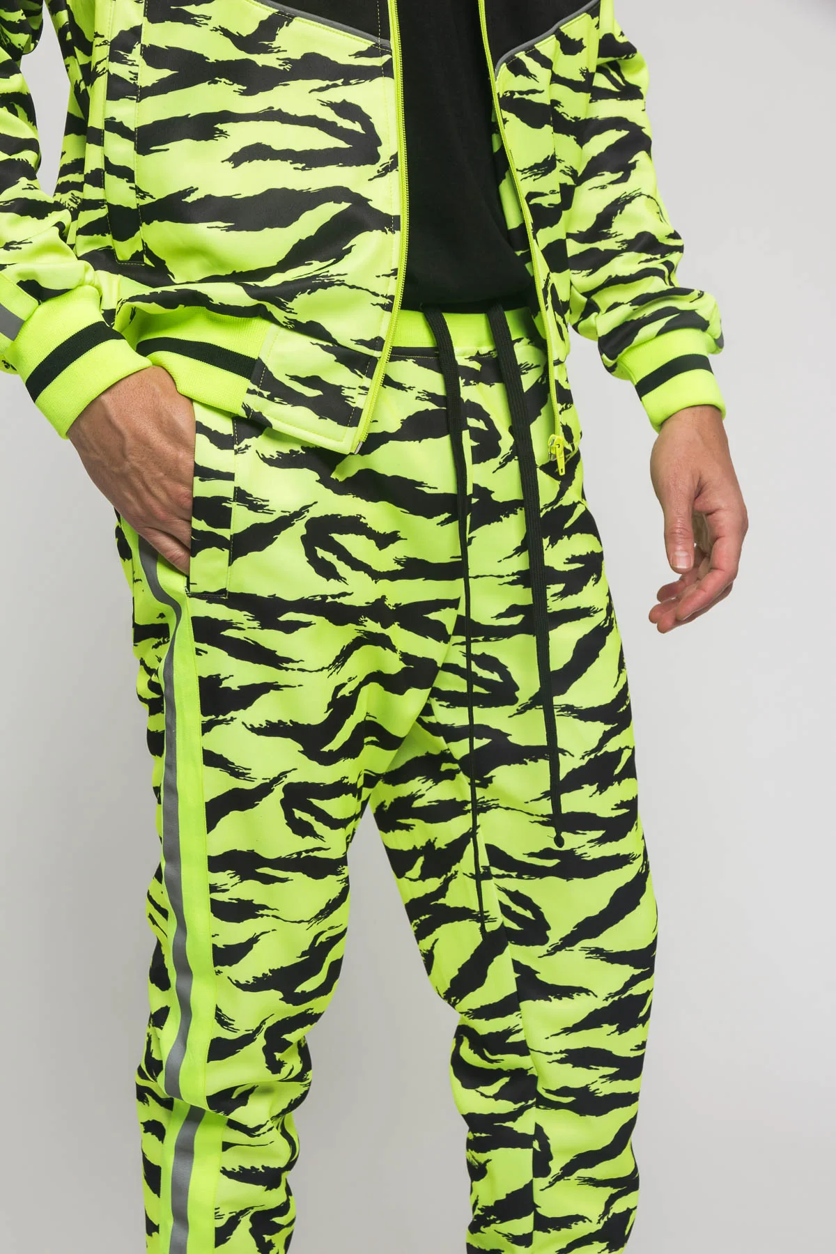 Reflective Tape Tiger Stripe Tracksuit - Image 12