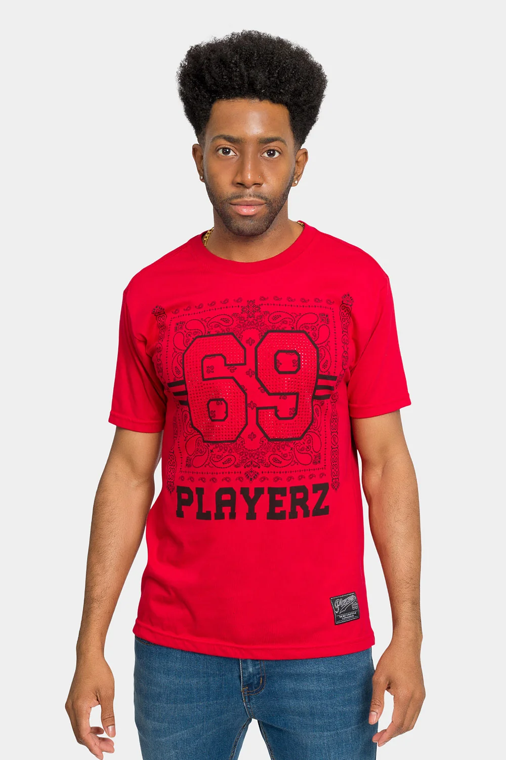 Rhinestone Studded 69 Playerz T-Shirt - Image 11