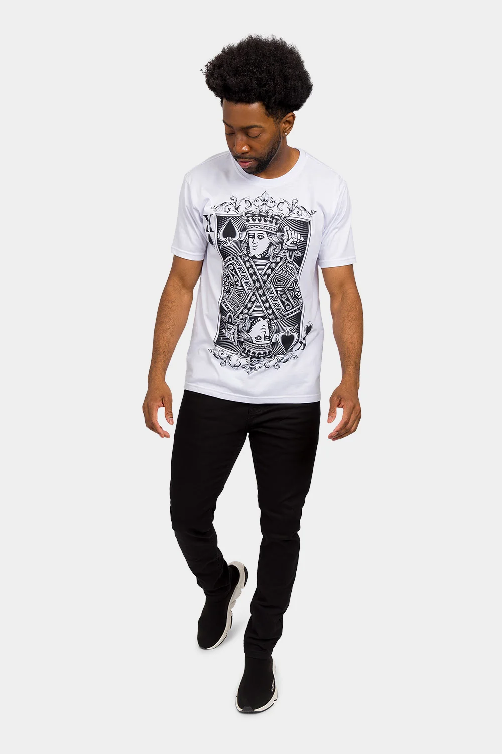 Rhinestone Studded King of Hearts T-Shirt - Image 10