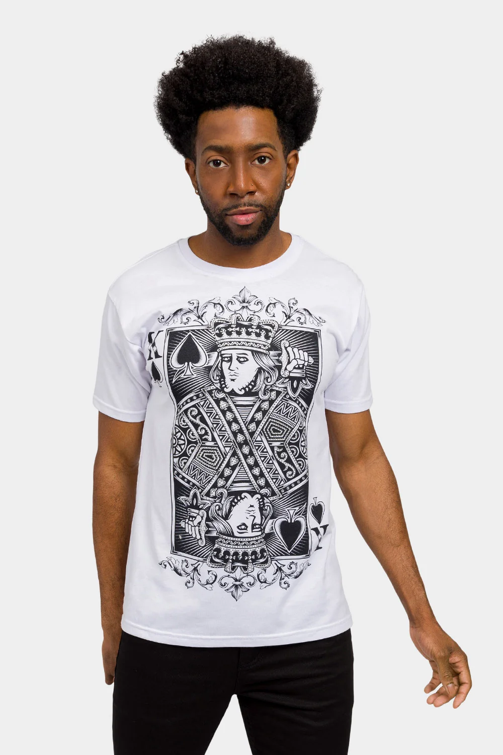 Rhinestone Studded King of Hearts T-Shirt - Image 6