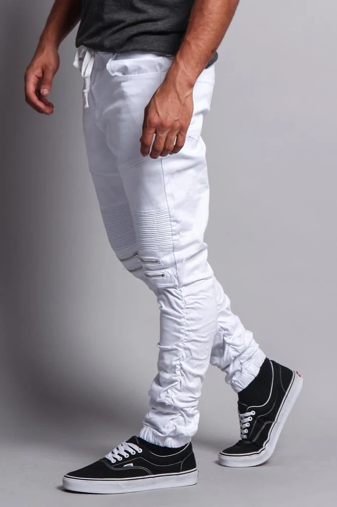 Scrunch Stacked Biker Twill Jogger Pants - Image 27