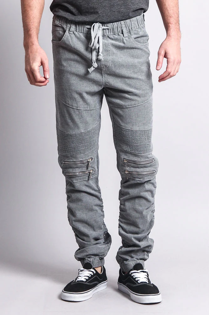 Scrunch Stacked Biker Twill Jogger Pants - Image 40