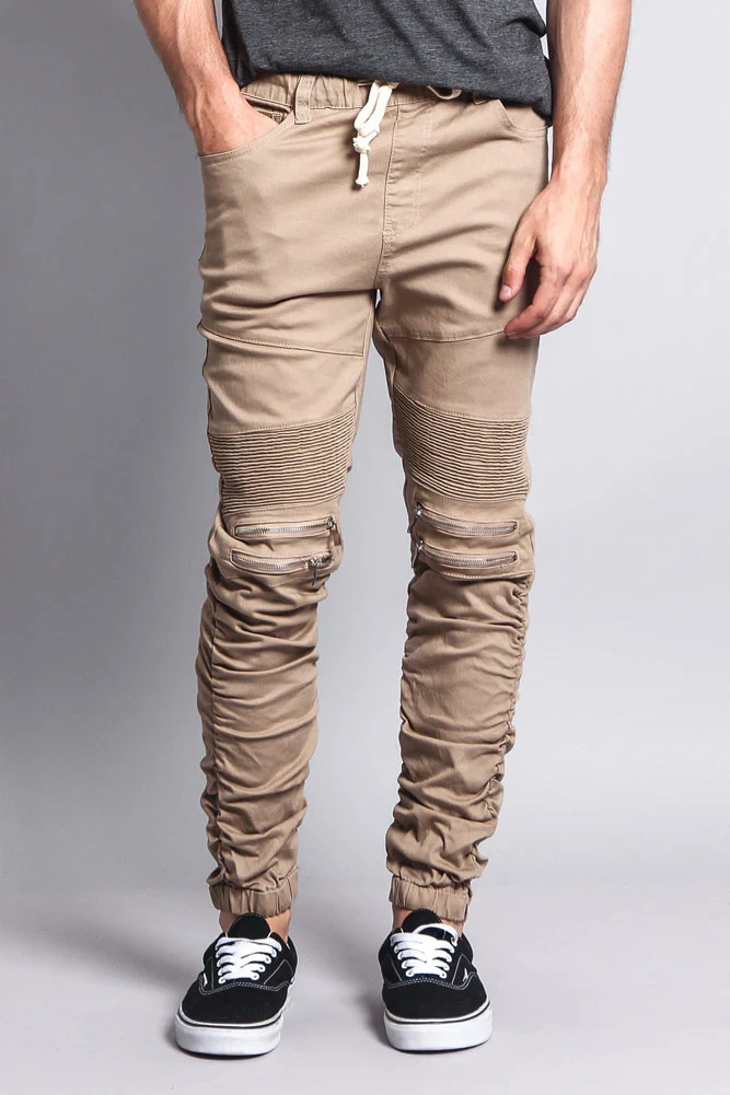 Scrunch Stacked Biker Twill Jogger Pants - Image 51