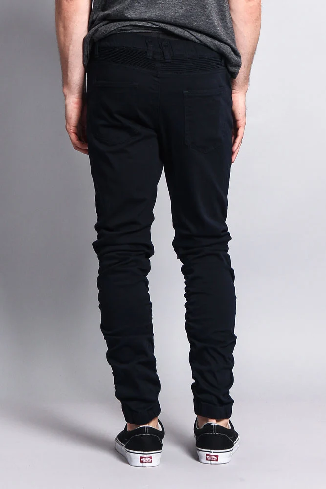 Scrunch Stacked Biker Twill Jogger Pants - Image 58