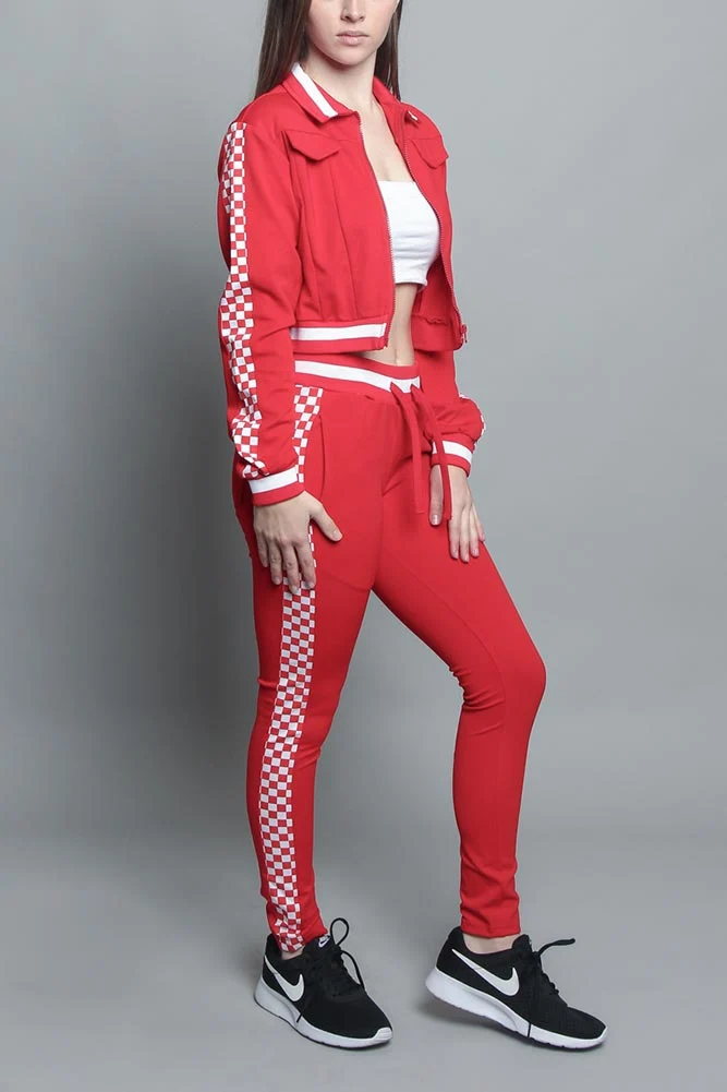 Side Checkered Tracksuit - Image 14