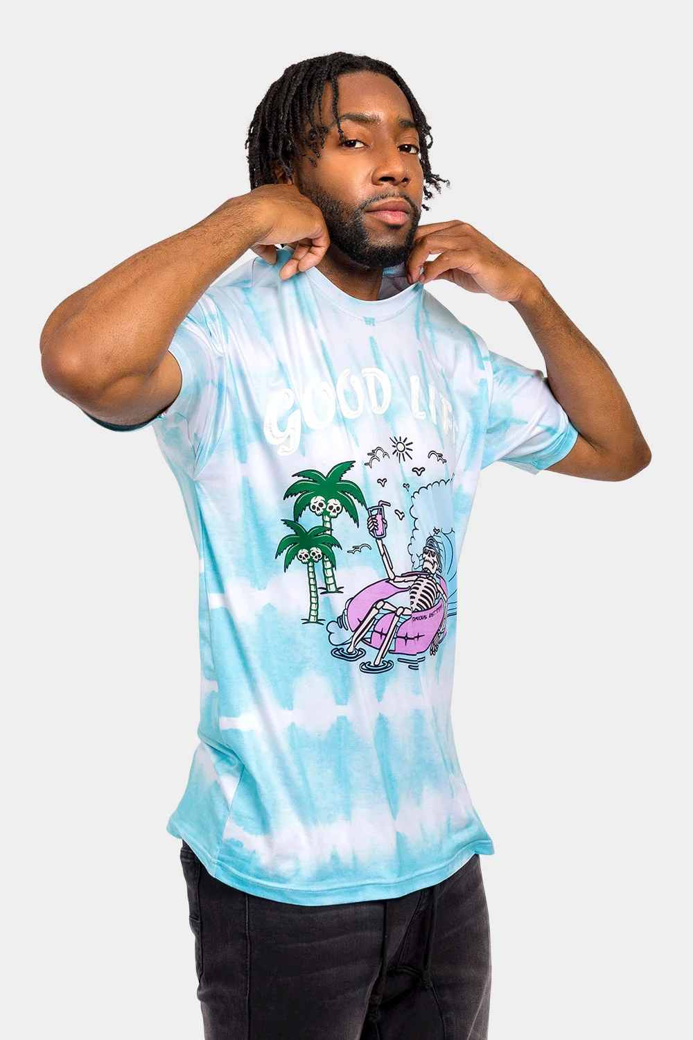 Skeleton Party Tie Dye T-Shirt - Image 4