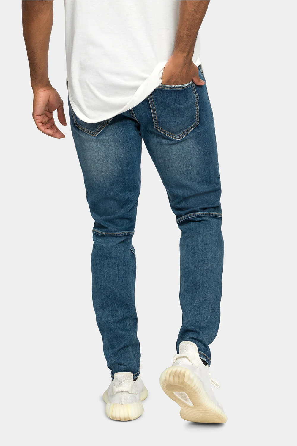 Stitch Stacked Moto Biker Denim Jeans - Image 9