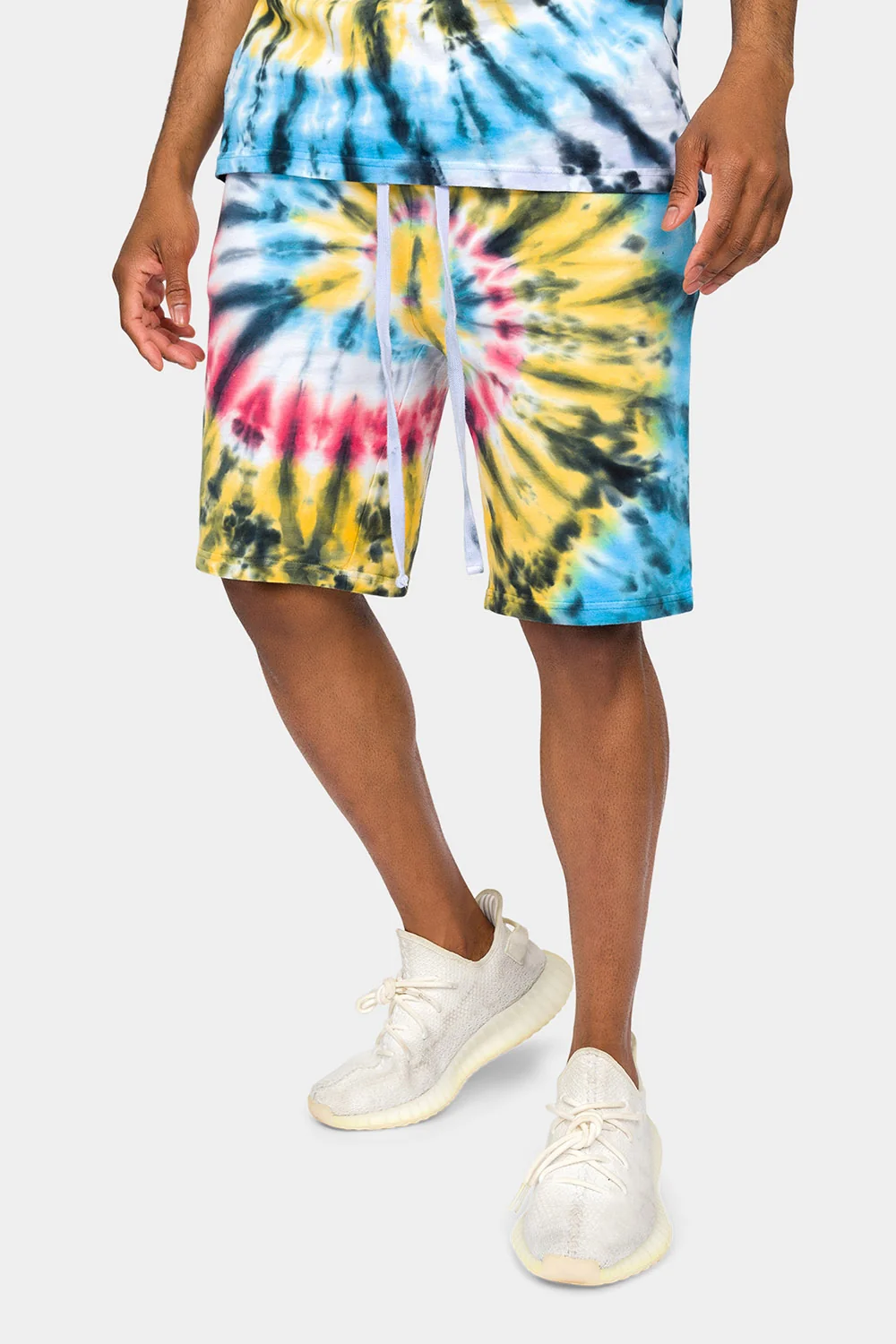 Swirl Tie Dye Cotton Tank Top Shorts Set - Image 6