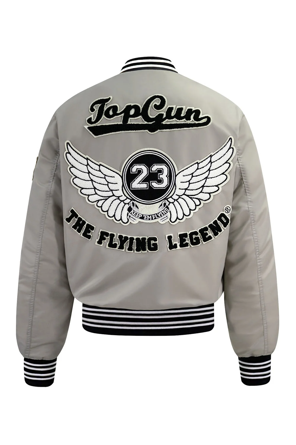 Top Gun "Flying Legend" Nylon Embroidery Patched Varsity Jacket - Image 3
